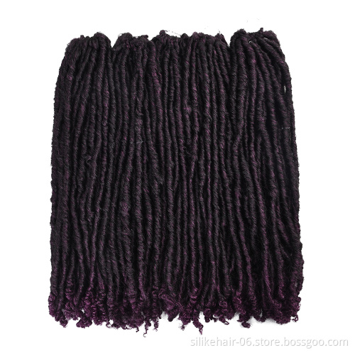 Long Brown Black 18 inch Bohemian Locs Women Faux Dreadlocks Braids Goddess Faux Locs Crochet Braiding Synthetic Hair Extensions